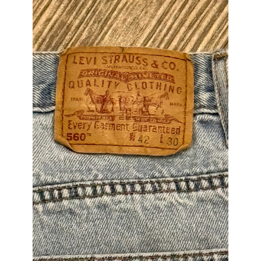 Vtg 90s Levi’s Men’s 560 Loose Fit Tapered Leg Jeans Light USA Made Sz 42x30​ - Picture 10 of 10